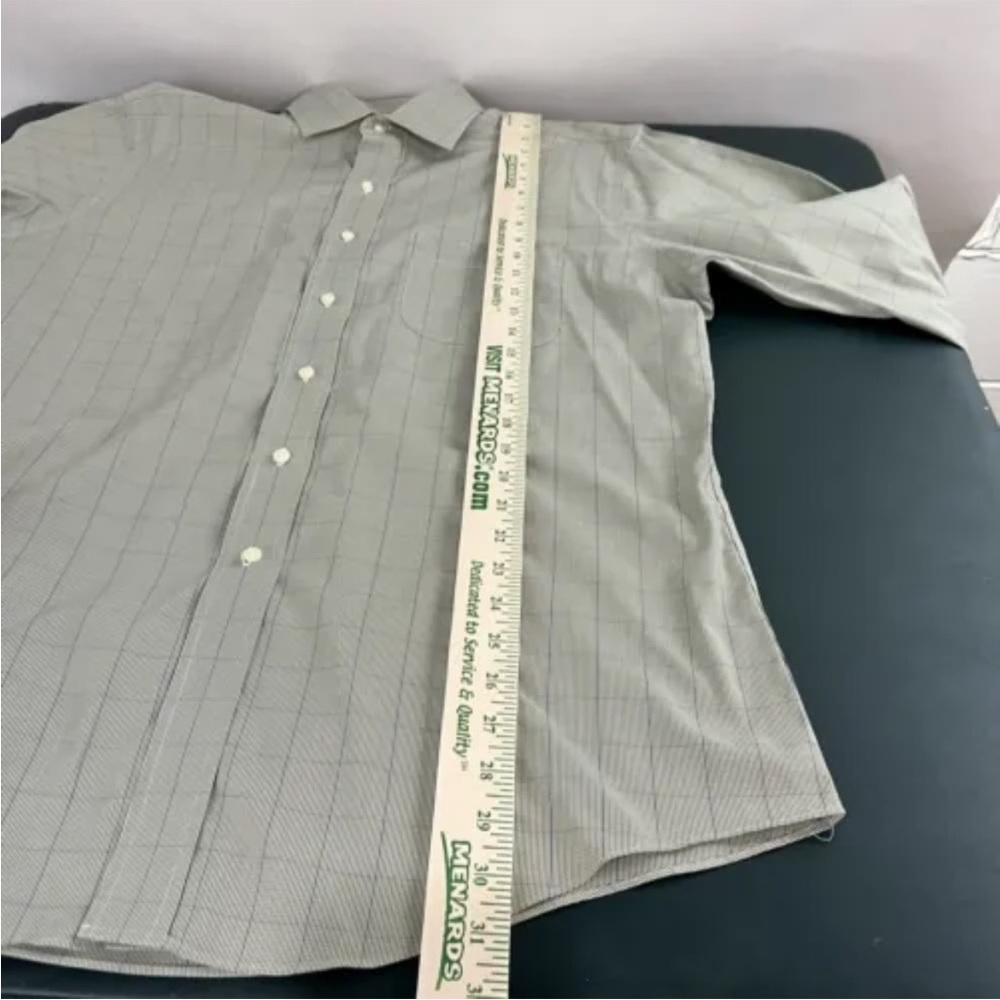 Brooks Brothers Men's Green Button Up Shirt - Size 16.5-36 (124) - Picture 6 of 10